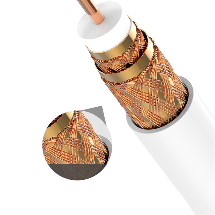 White RG59 With Power Cable