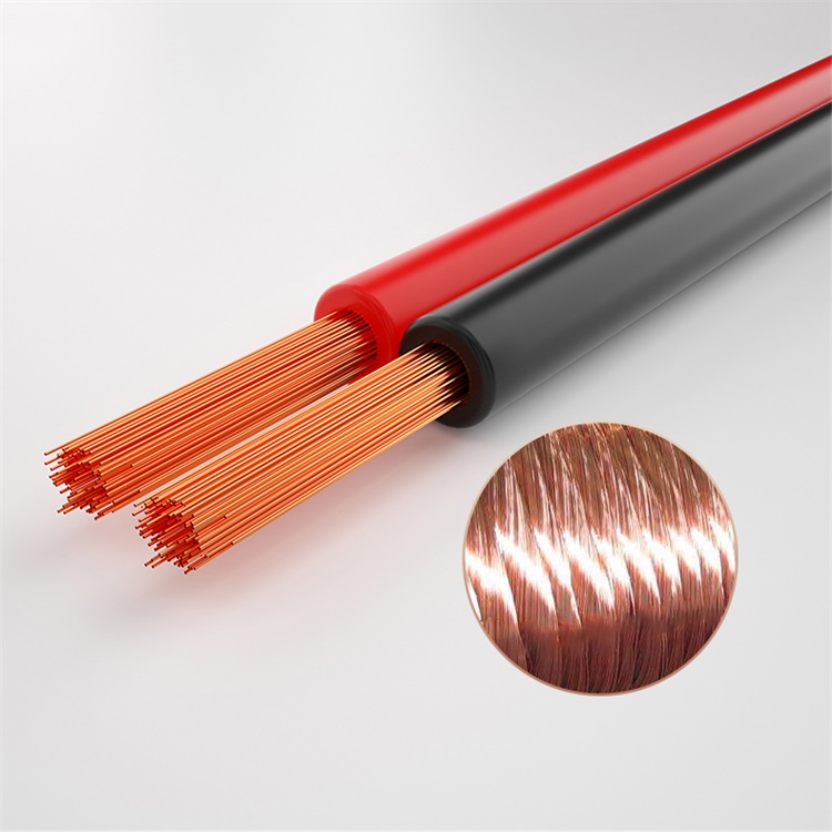 Black and Red Speaker Wire